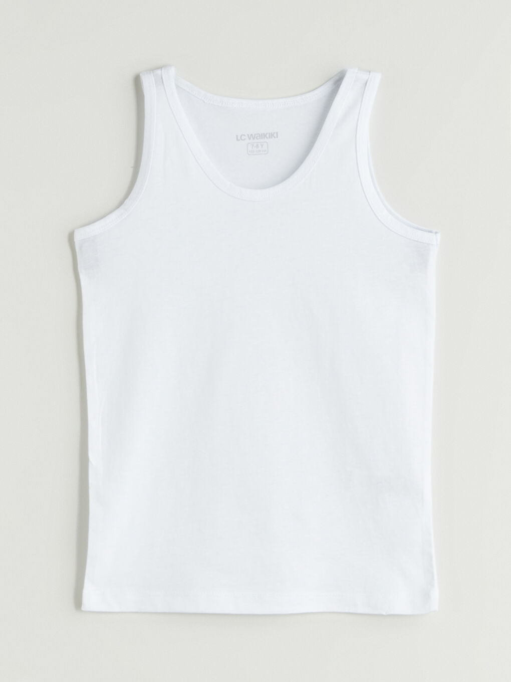 Beyaz Bisiklet Yaka Erkek Çocuk Atlet