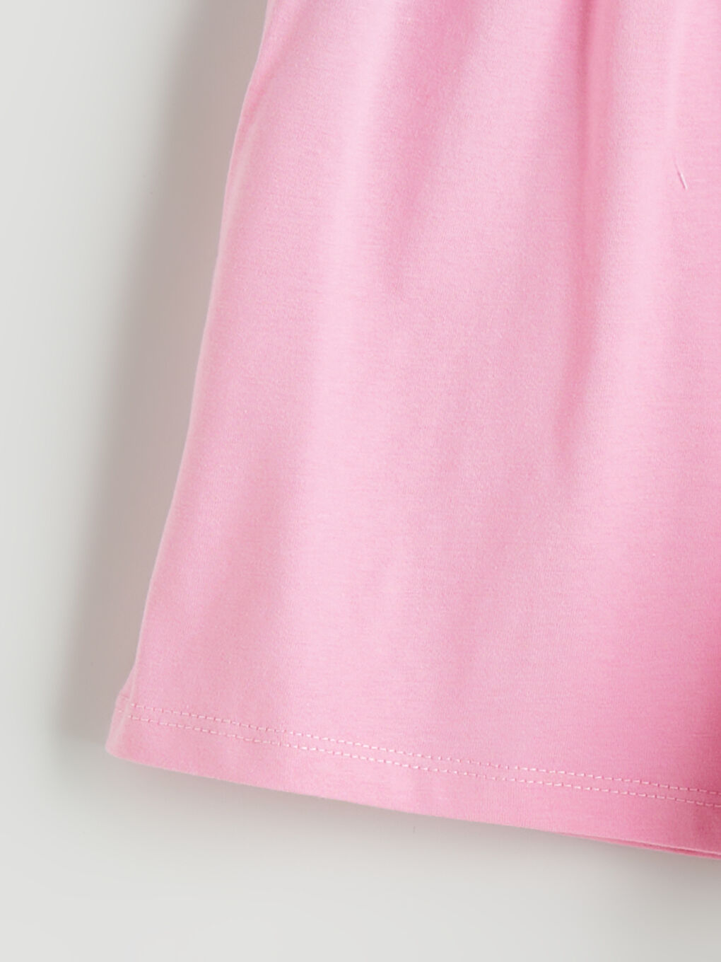 Pembe Beli Lastikli Kız Çocuk Pijama Şort-1