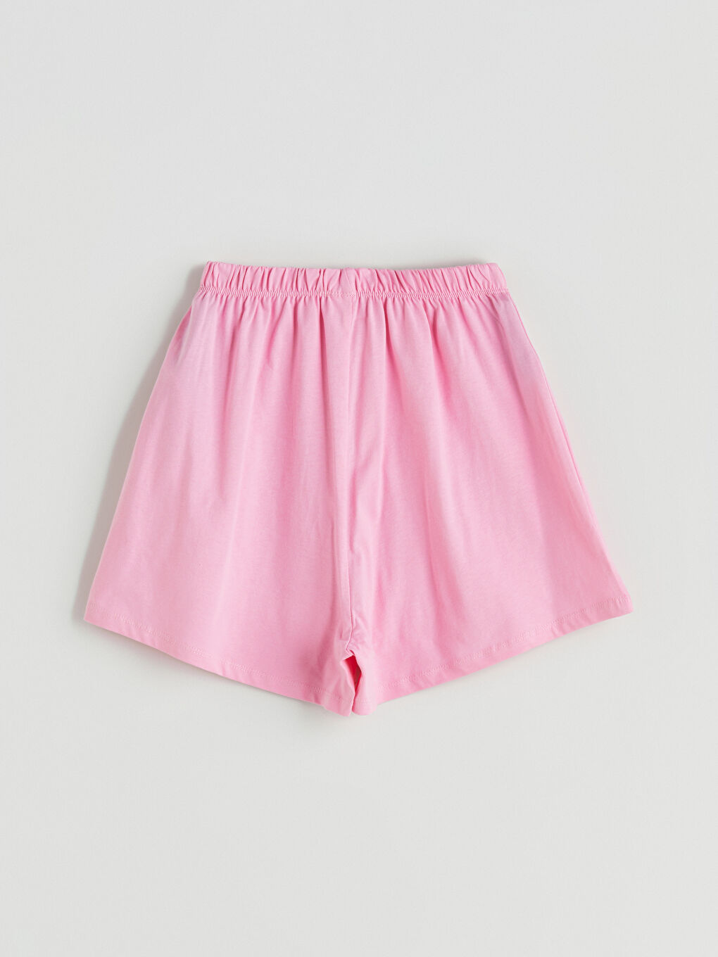 Pembe Beli Lastikli Kız Çocuk Pijama Şort-2