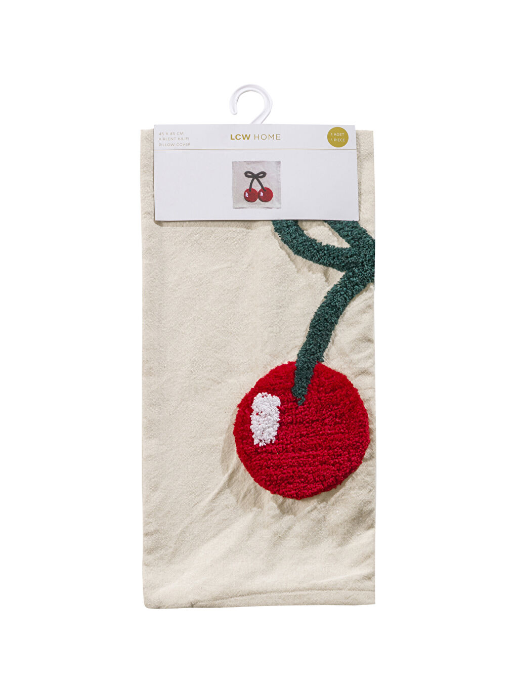 Cherry Embroidered Cushion Cover 45x45 cm-4