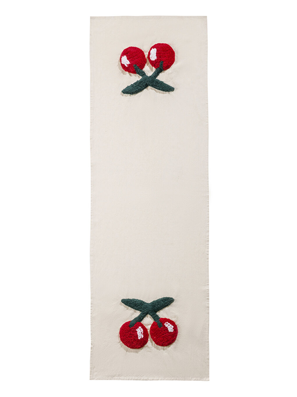 Bej Kiraz Nakışlı Runner 45x150 cm-4