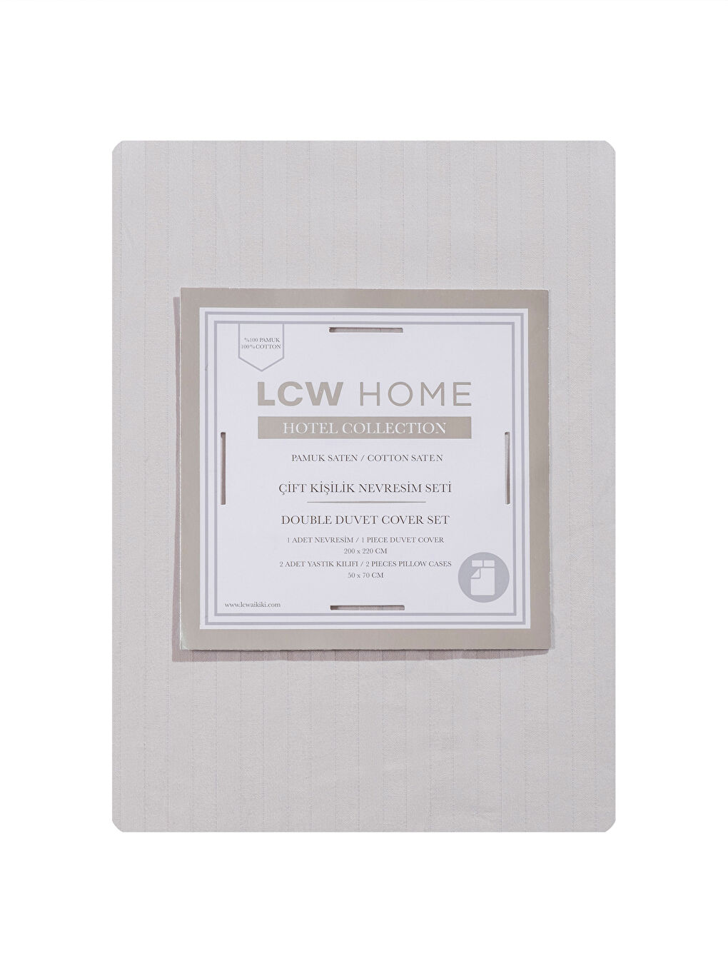 Gri Pamuklu Çİft Kişilik Nevresim Seti-6