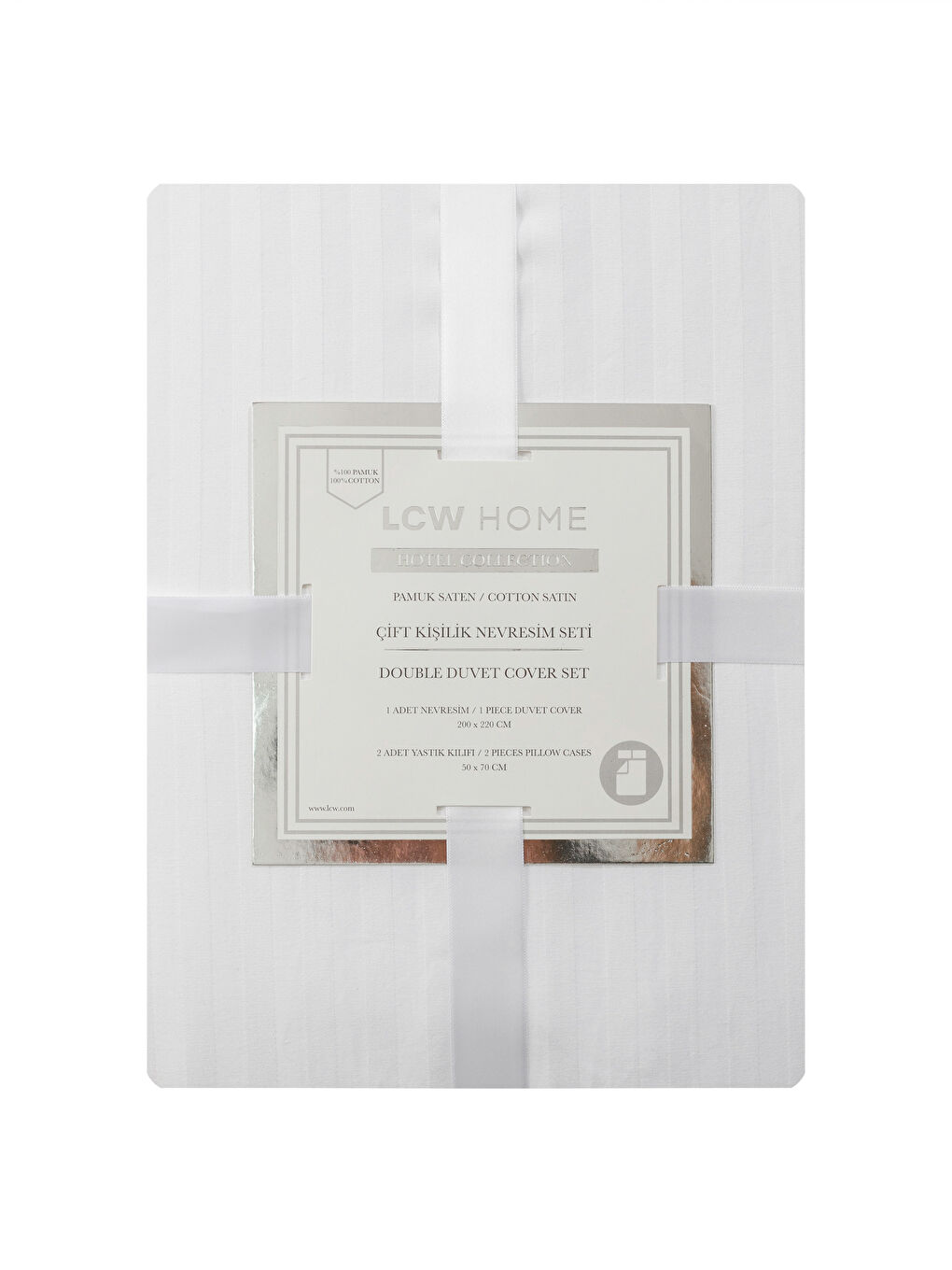 Beyaz Pamuklu Çİft Kişilik Nevresim Seti-6