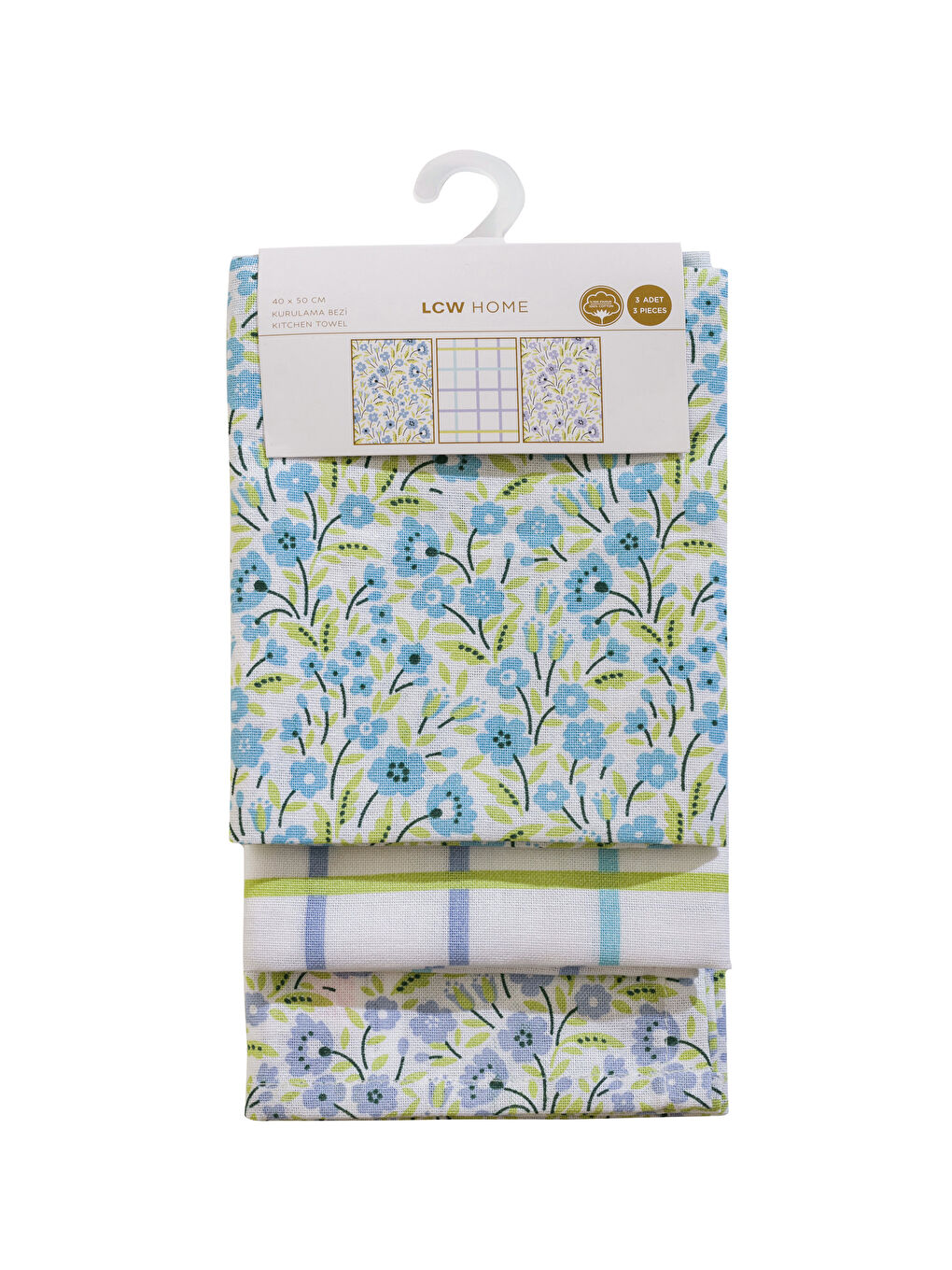 Karışık Baskılı Kurulama Bezi 3'lü 40x50 cm-8