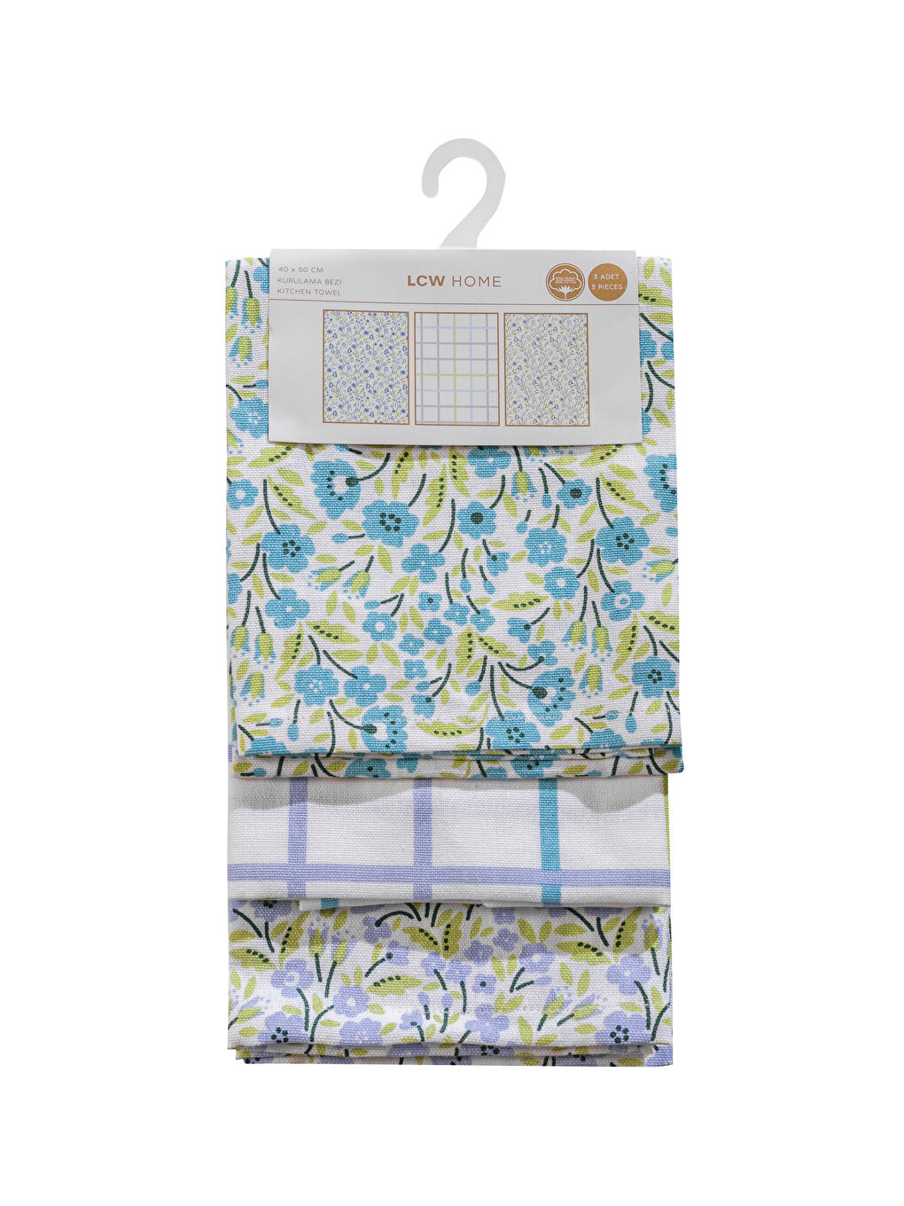Karışık Baskılı Kurulama Bezi 3'lü 40x50 cm-6