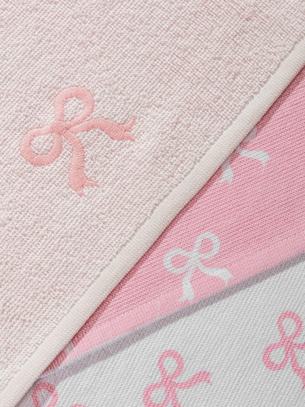 Pembe Fiyonk Baskılı Kurulama Bezi 3'lü 40x50 cm-2