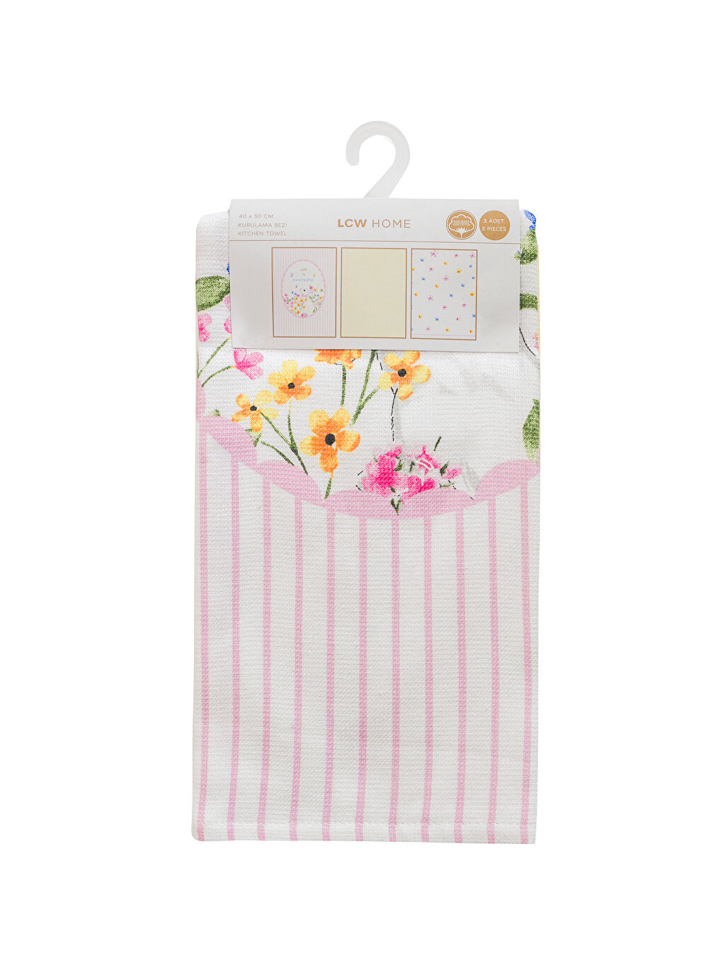 Printed Tea Towel Set of 3, 40x50 cm-4