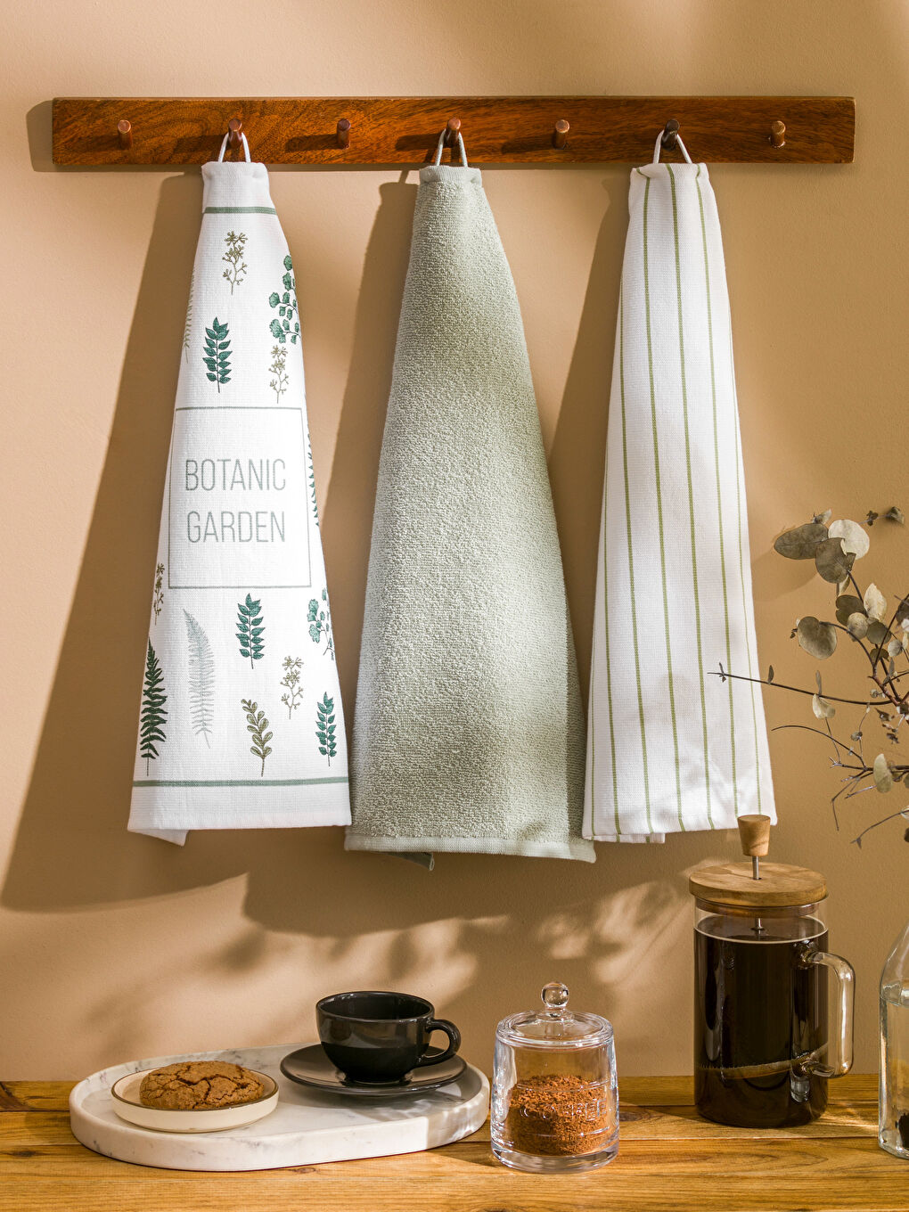 فوطة شاي مطبوع ثلاثة ديال الباكات 40x50 cm-1