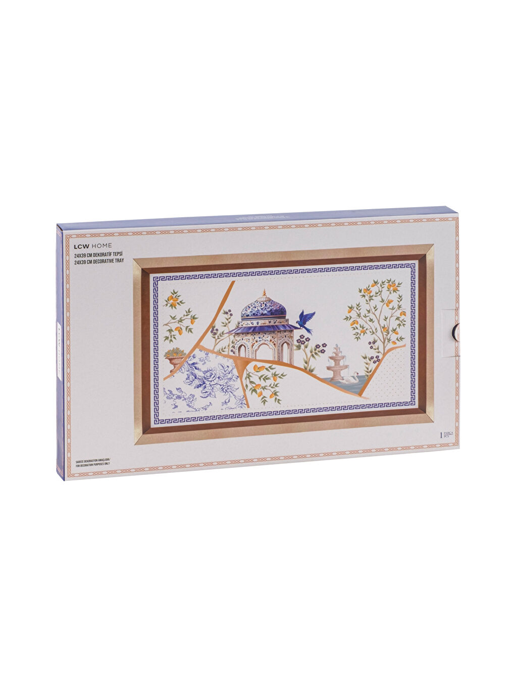 Karışık Baskılı Dekoratif Tepsi 24x39 cm-3