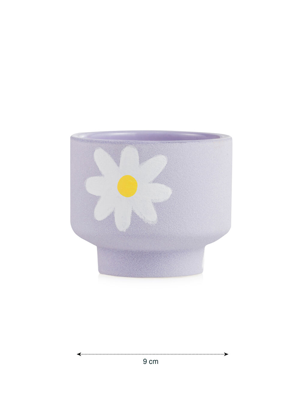 Lila Çiçek Desenli Bardak Mum-3