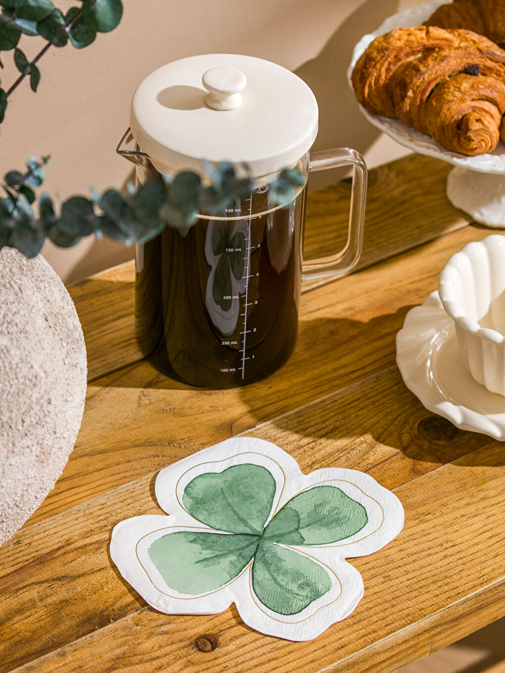 Karışık Yonca Baskılı Kağıt Peçete 20'li