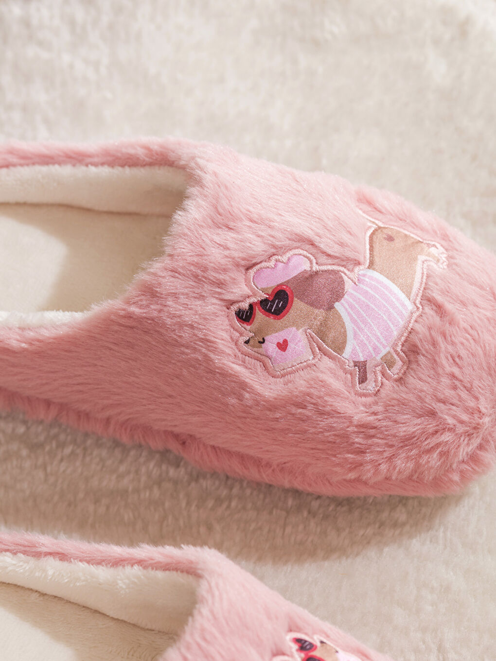 Žena RUŽIČASTA Kućne papuče-2