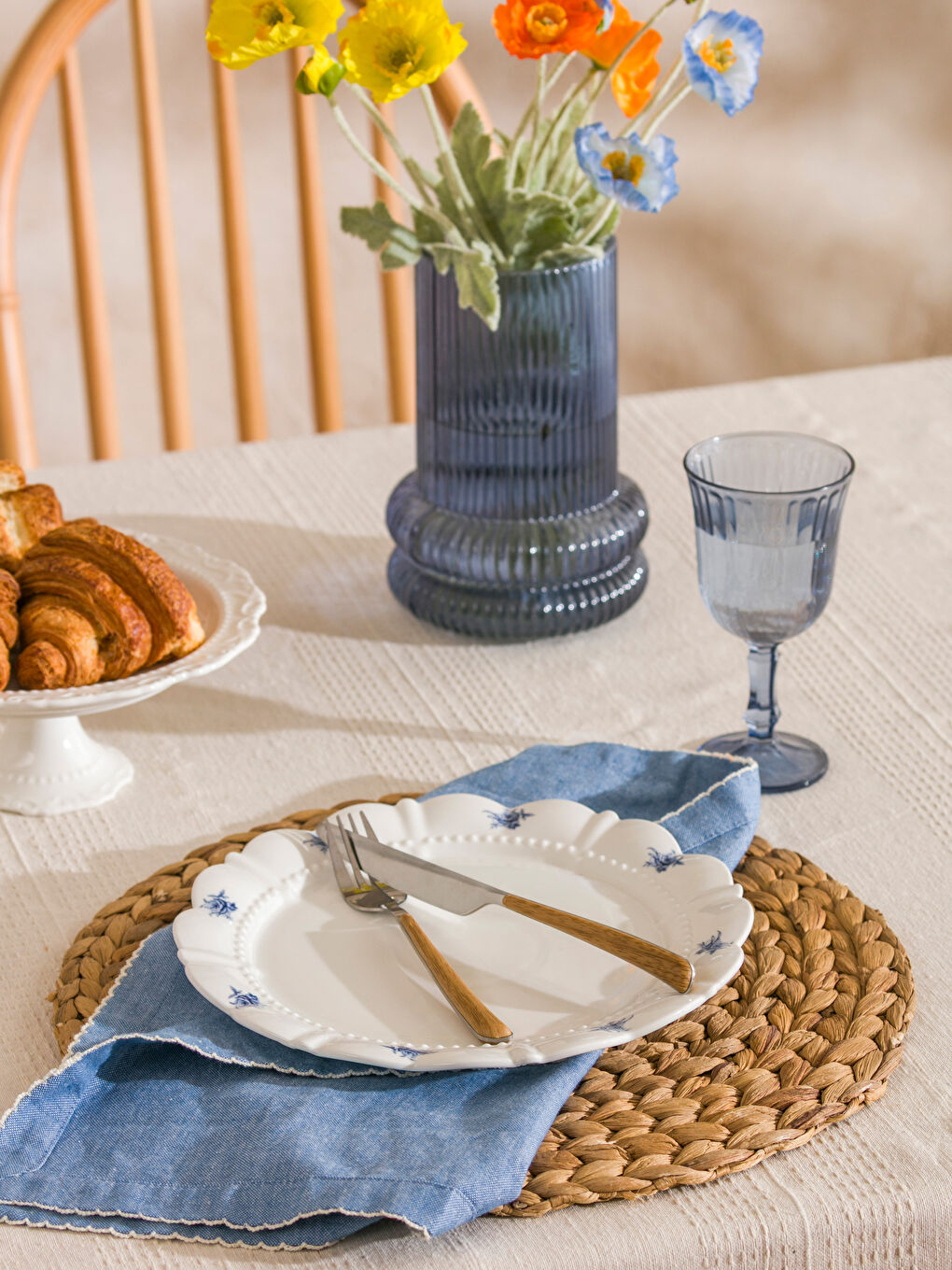 Karışık Baskılı Porselen Tabak 25 cm