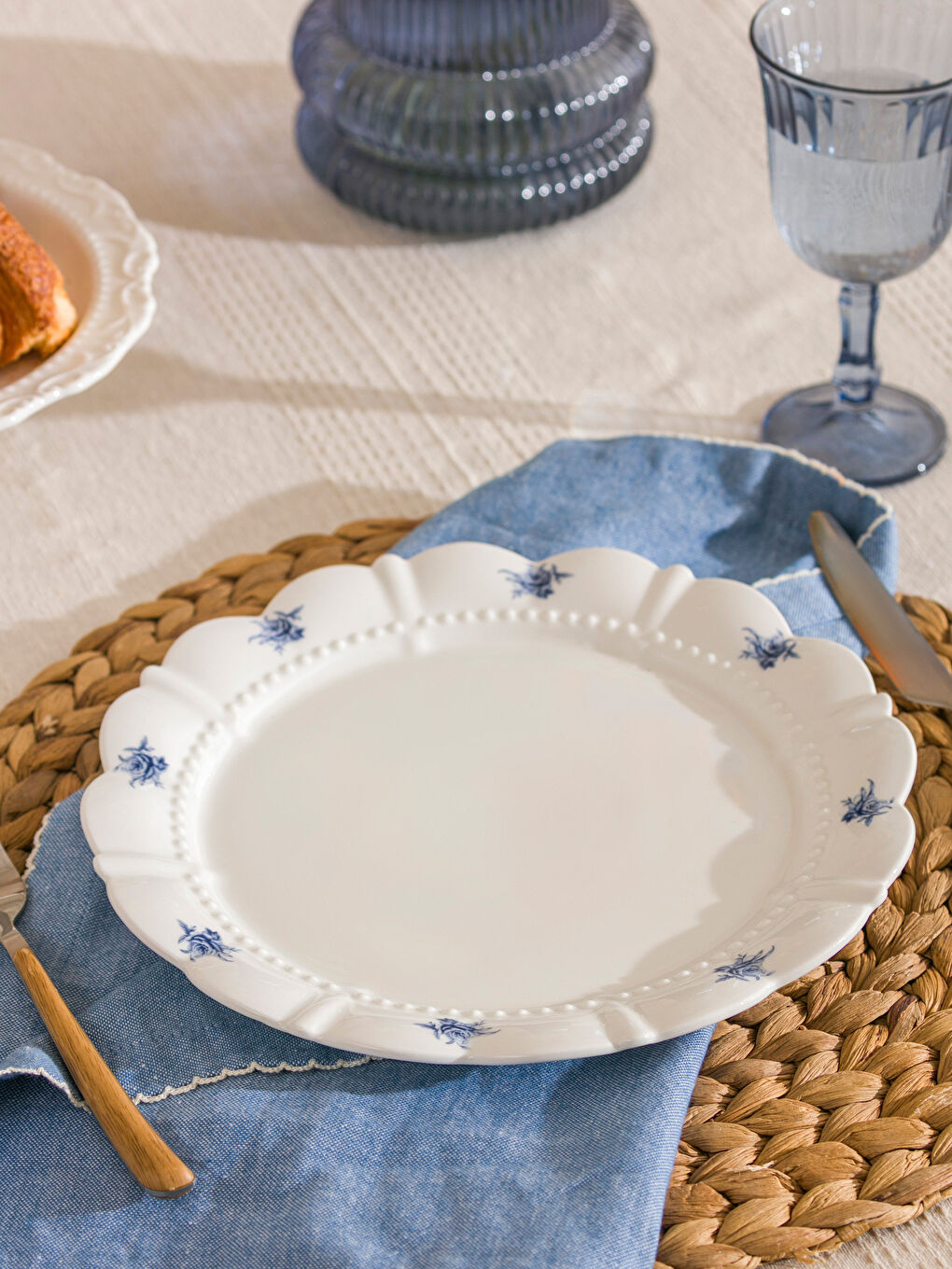 Karışık Baskılı Porselen Tabak 25 cm-1