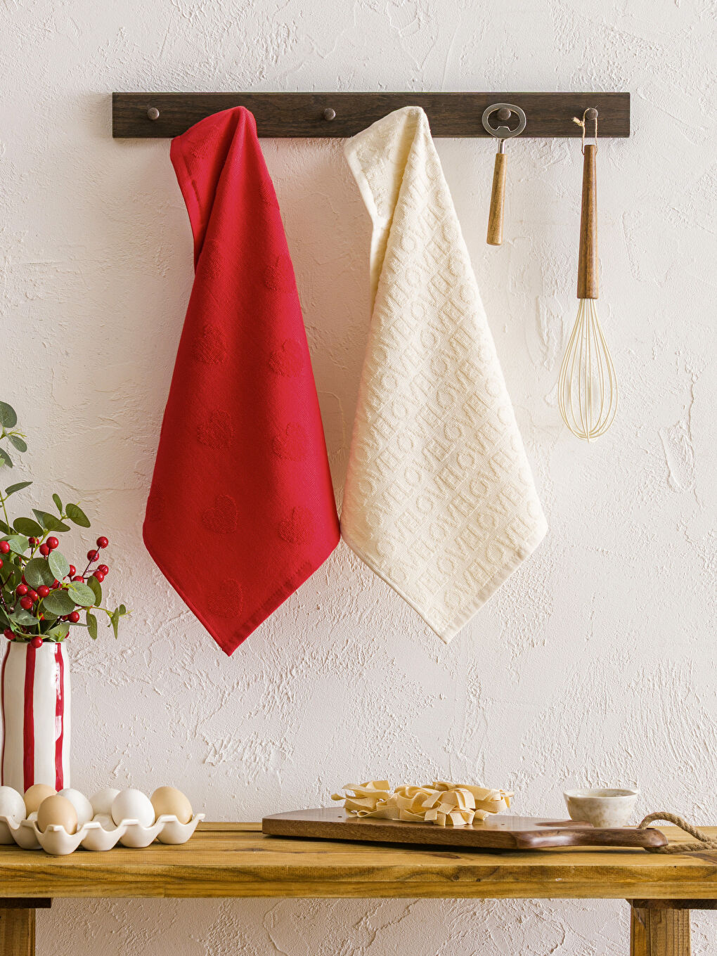 Karışık Kendinden Desenli Kurulama Bezi 2'li