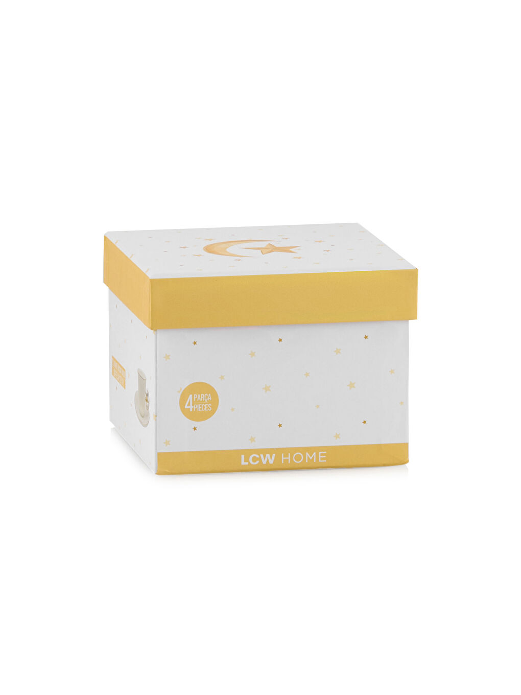 Ekru Yıldız Desenli 2 Kişilik Porselen Kahve Fincan Takımı 90 ml-3