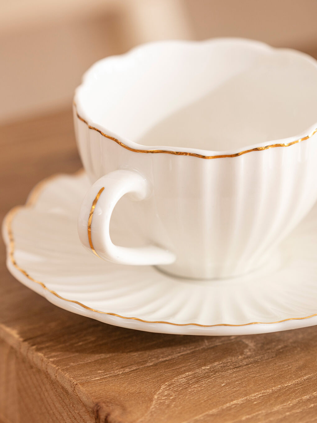 Beyaz 2 Kişilik Porselen Kahve Fincan Takımı 115 ml-2