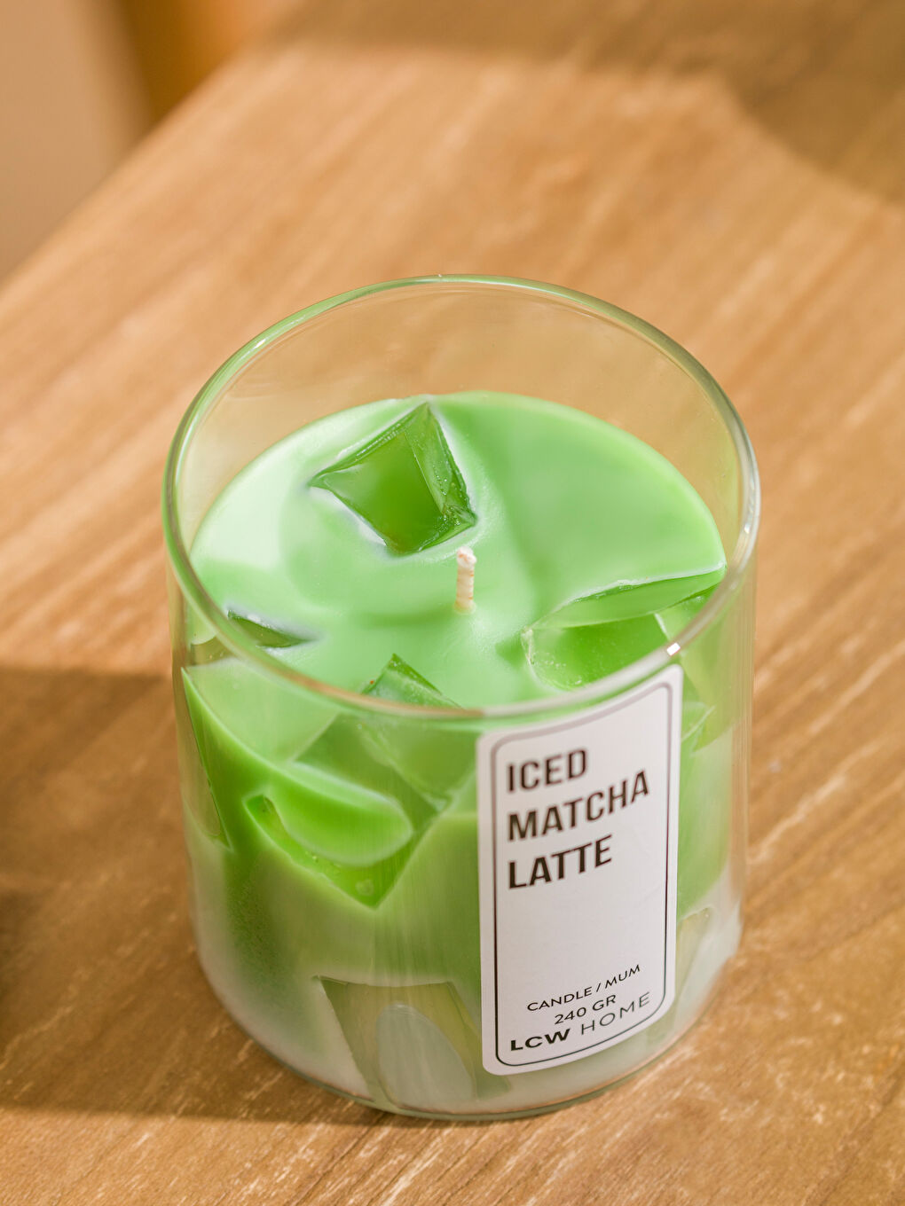 Yeşil Latte Kokulu Bardak Mum 240 g-3