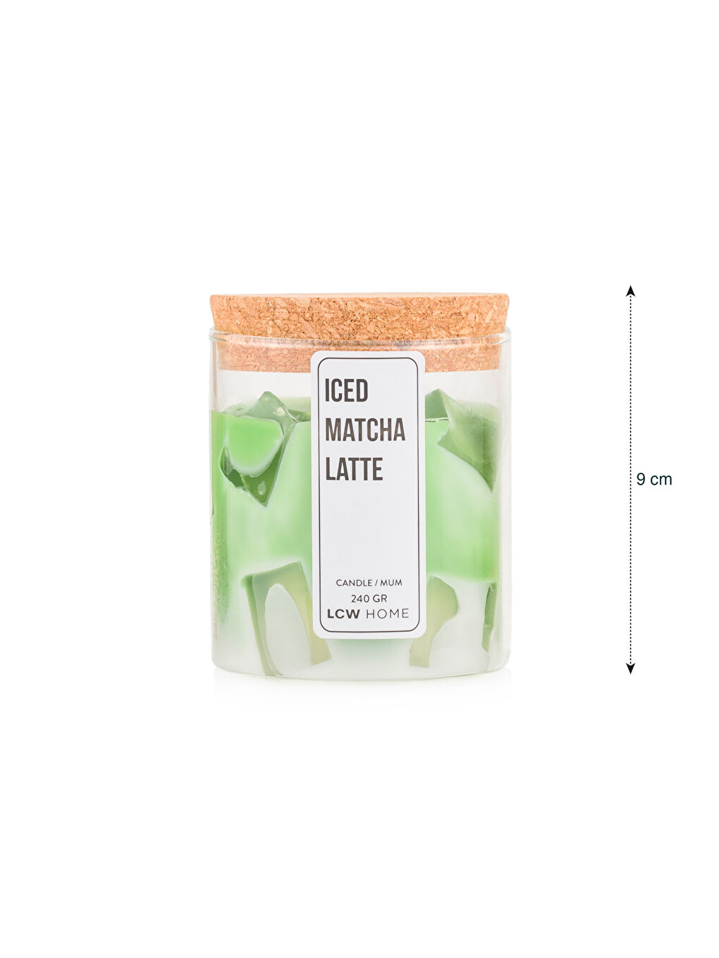 Yeşil Latte Kokulu Bardak Mum 240 g-4