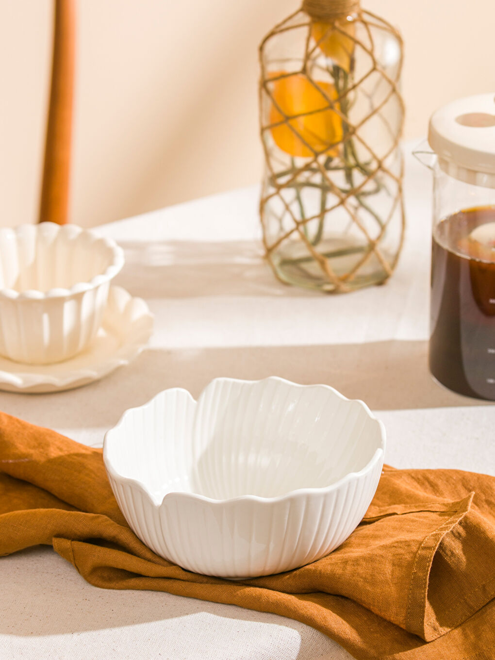 Beyaz Seramik Kase 16 cm-1