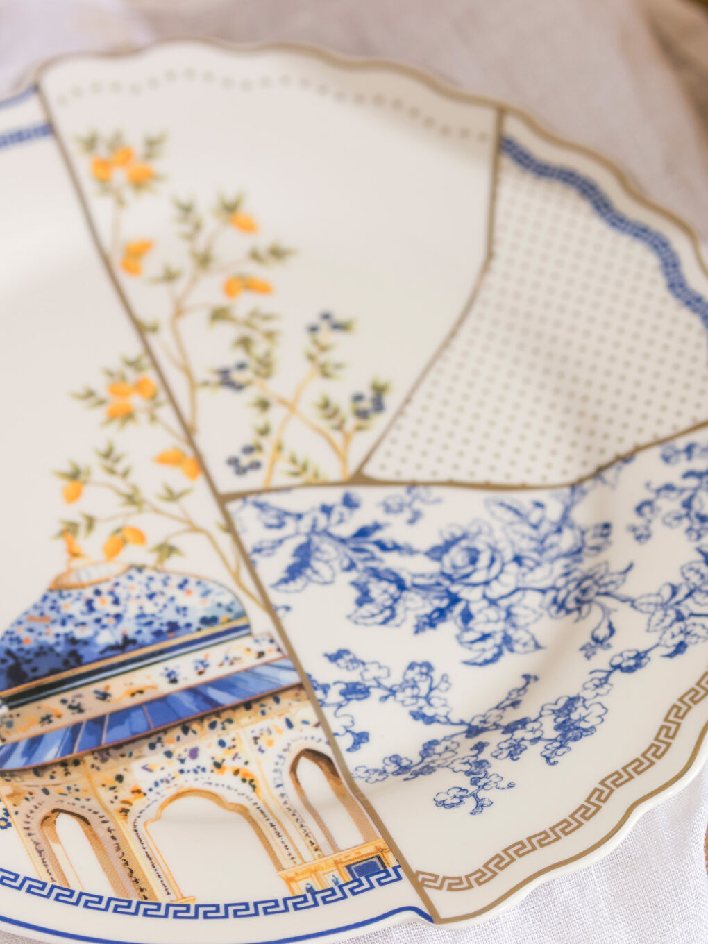 Разноцветный Десертная тарелка-2