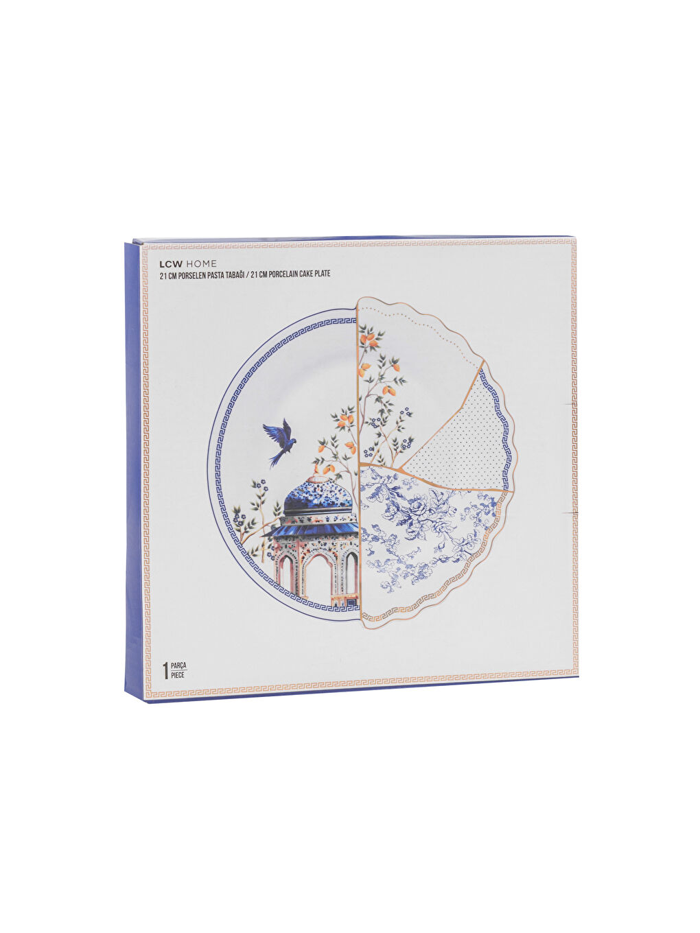 Разноцветный Десертная тарелка-3