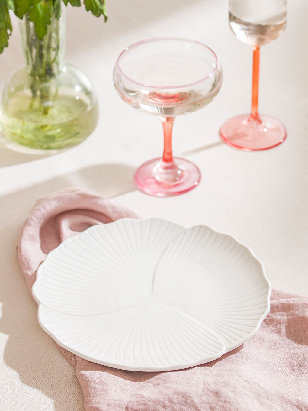 Beyaz Porselen Pasta Tabağı 20 cm