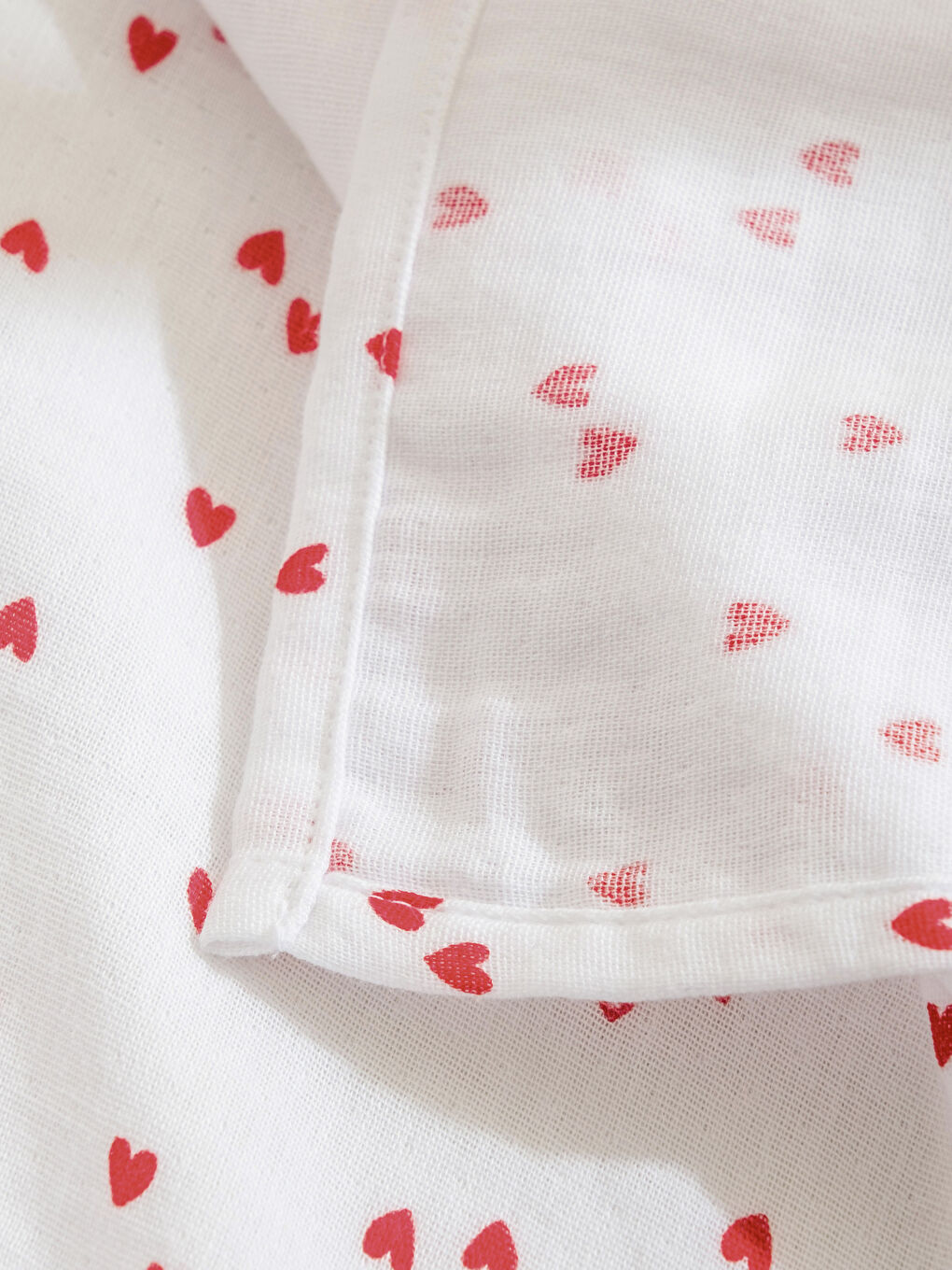 Ekru Kalp Baskılı Kız Bebek Battaniyesi 90x100 cm-3