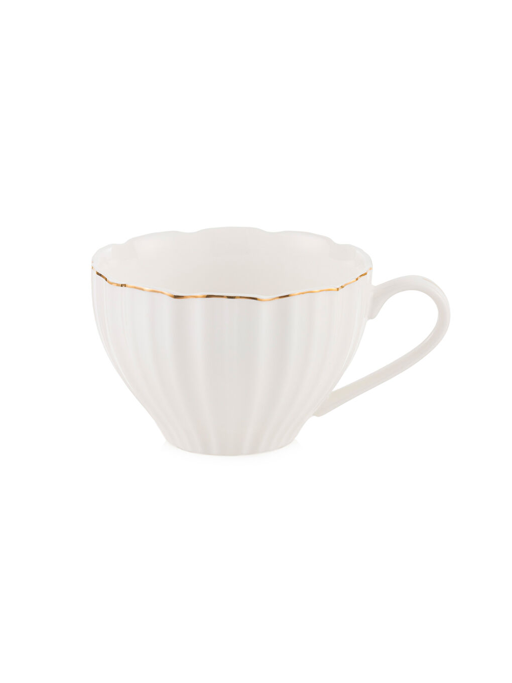 Beyaz Desenli Porselen Kupa 288 ml-4