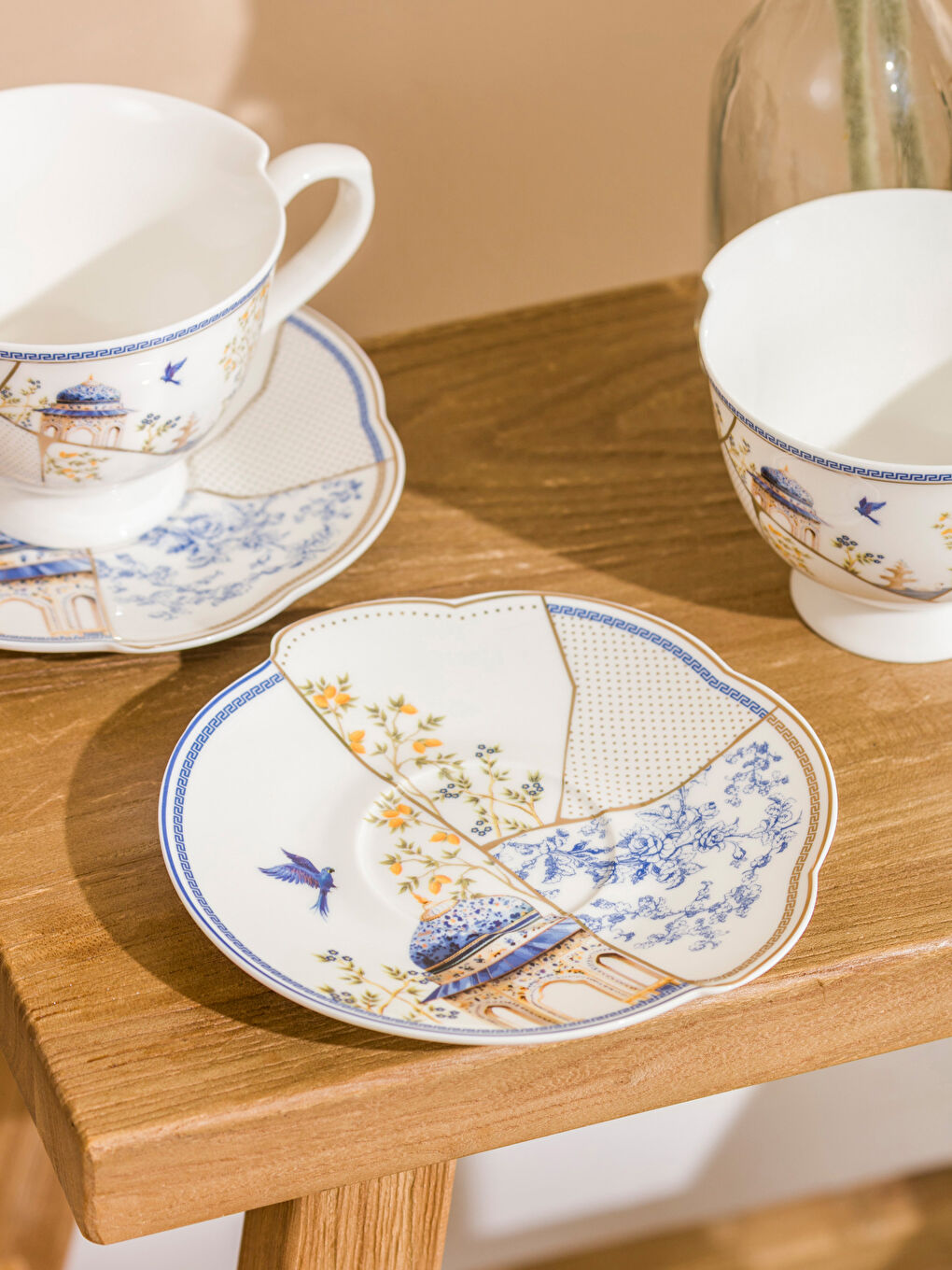 Karışık Baskılı 2 Kişilik Porselen Kahve Fincan Takımı 220 ml
-1