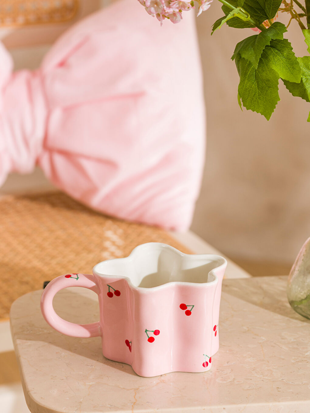 Karışık Kiraz Baskılı Porselen Kupa 300 ml-1