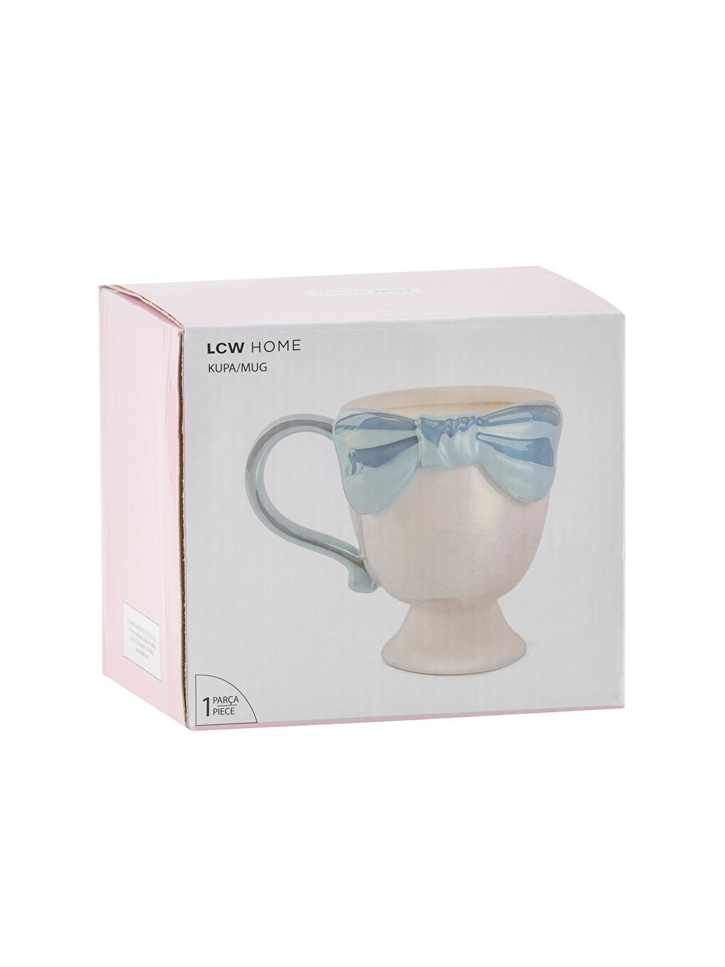 Beyaz Fiyonk Baskılı Kupa-3