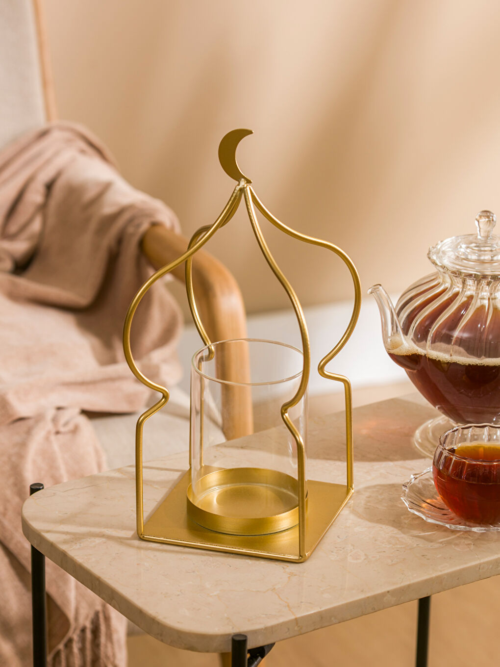 сары Декоративті шам салғыш-1