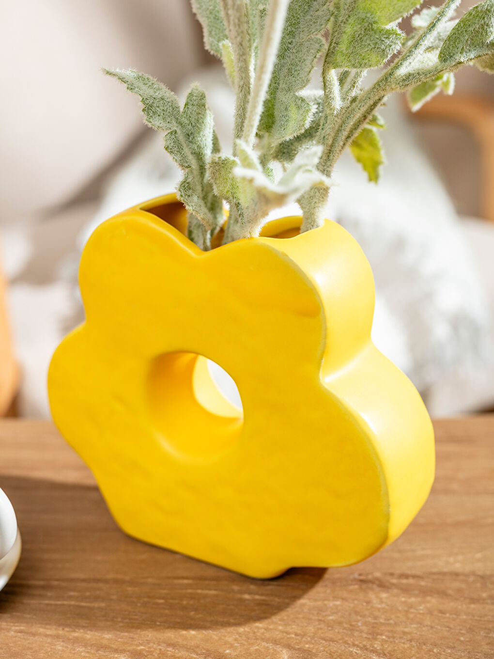 Sarı Dekoratif Saksı 14 cm-2