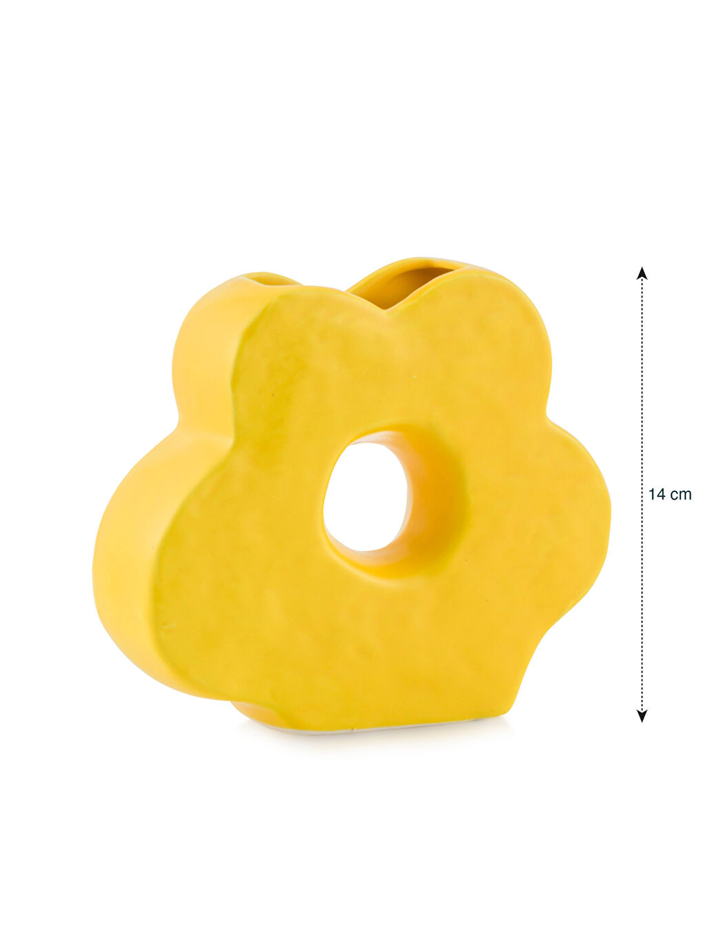 Sarı Dekoratif Saksı 14 cm-3