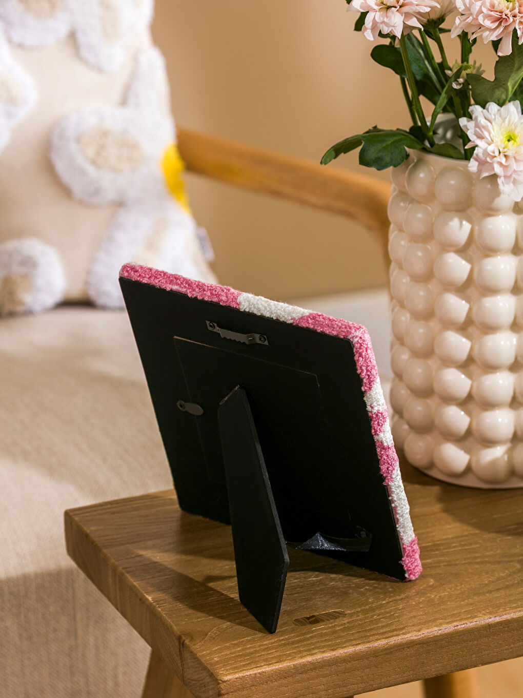 Karışık Çiçek Baskılı Fotoğraf Çerçevesi 17 cm-1