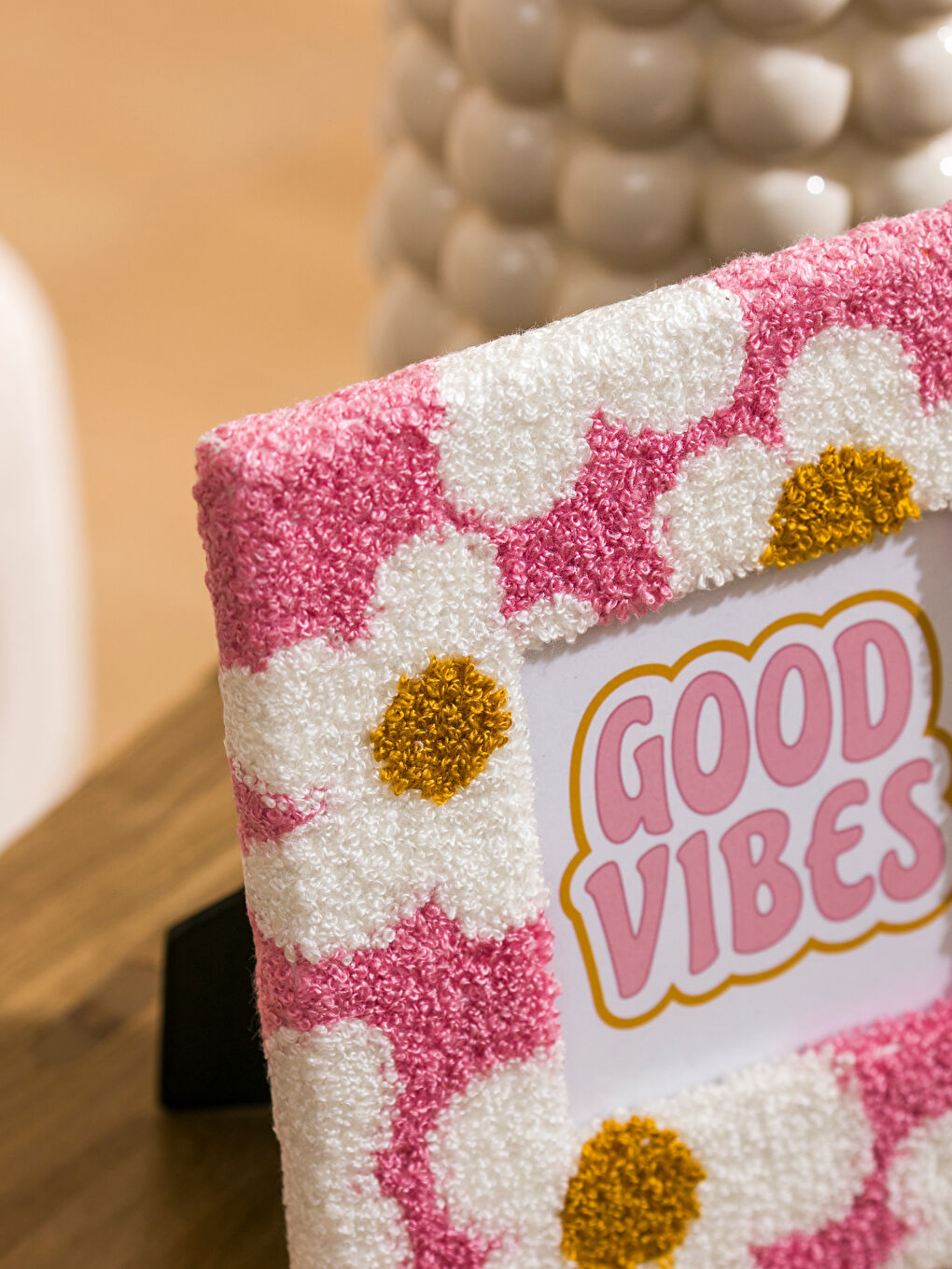 Karışık Çiçek Baskılı Fotoğraf Çerçevesi 17 cm-2