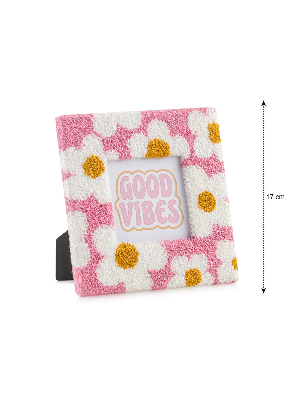 Karışık Çiçek Baskılı Fotoğraf Çerçevesi 17 cm-3