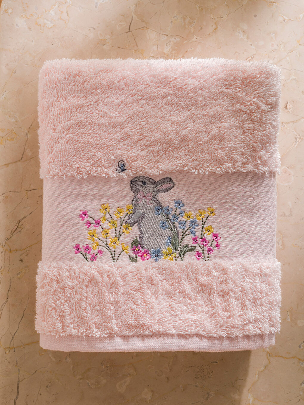 Embroidered Cotton Face Towel 50x80 cm-3