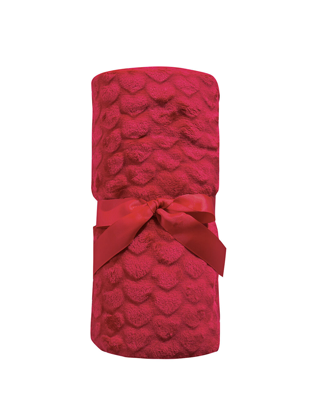 Kırmızı Kalp Desenli Tv Battaniyesi 100x150 cm-3