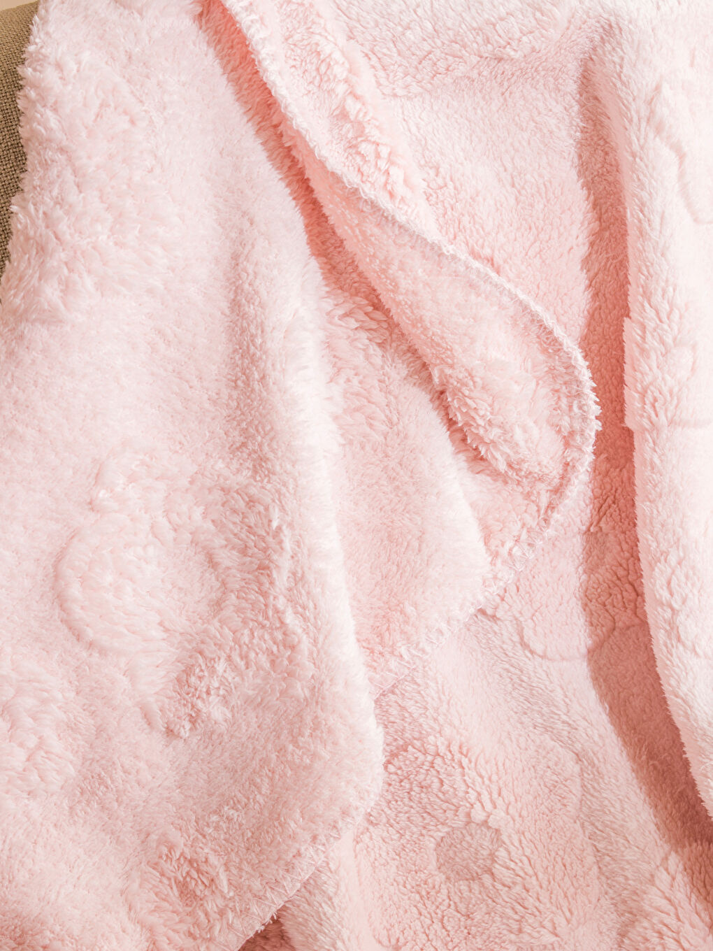 Pembe Pelüş Tv Battaniyesi 100x150 cm-2