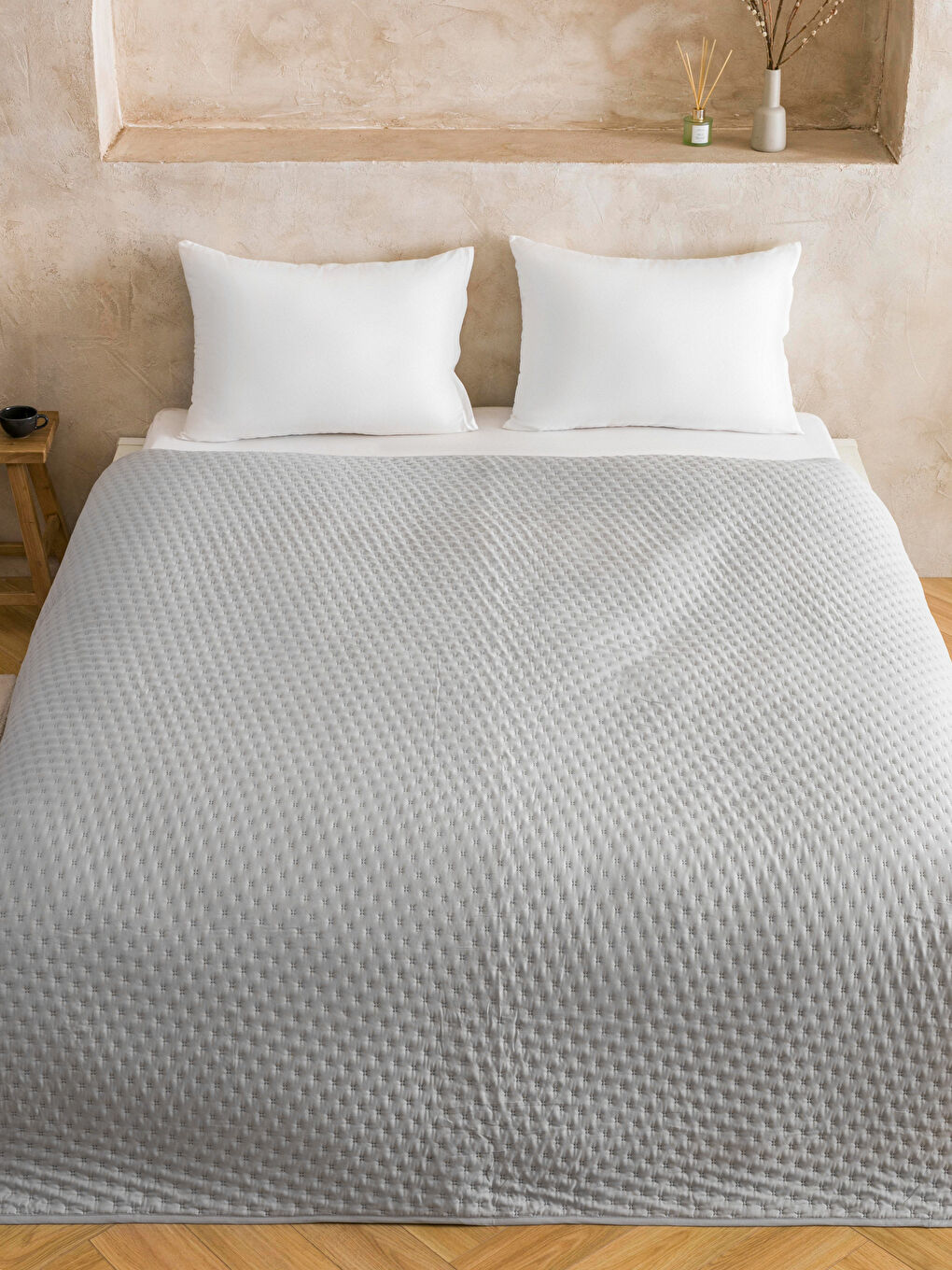 Kahverengi Çift Kişilik Yatak Örtüsü -1