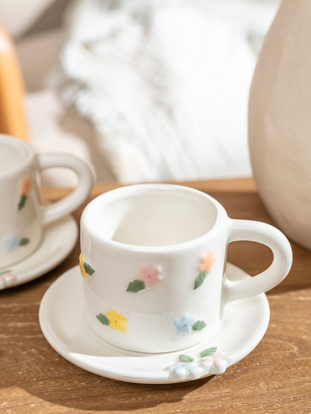 Karışık Baskılı 2 Kişilik Seramik Kahve Fincan Takımı 90 ml-2