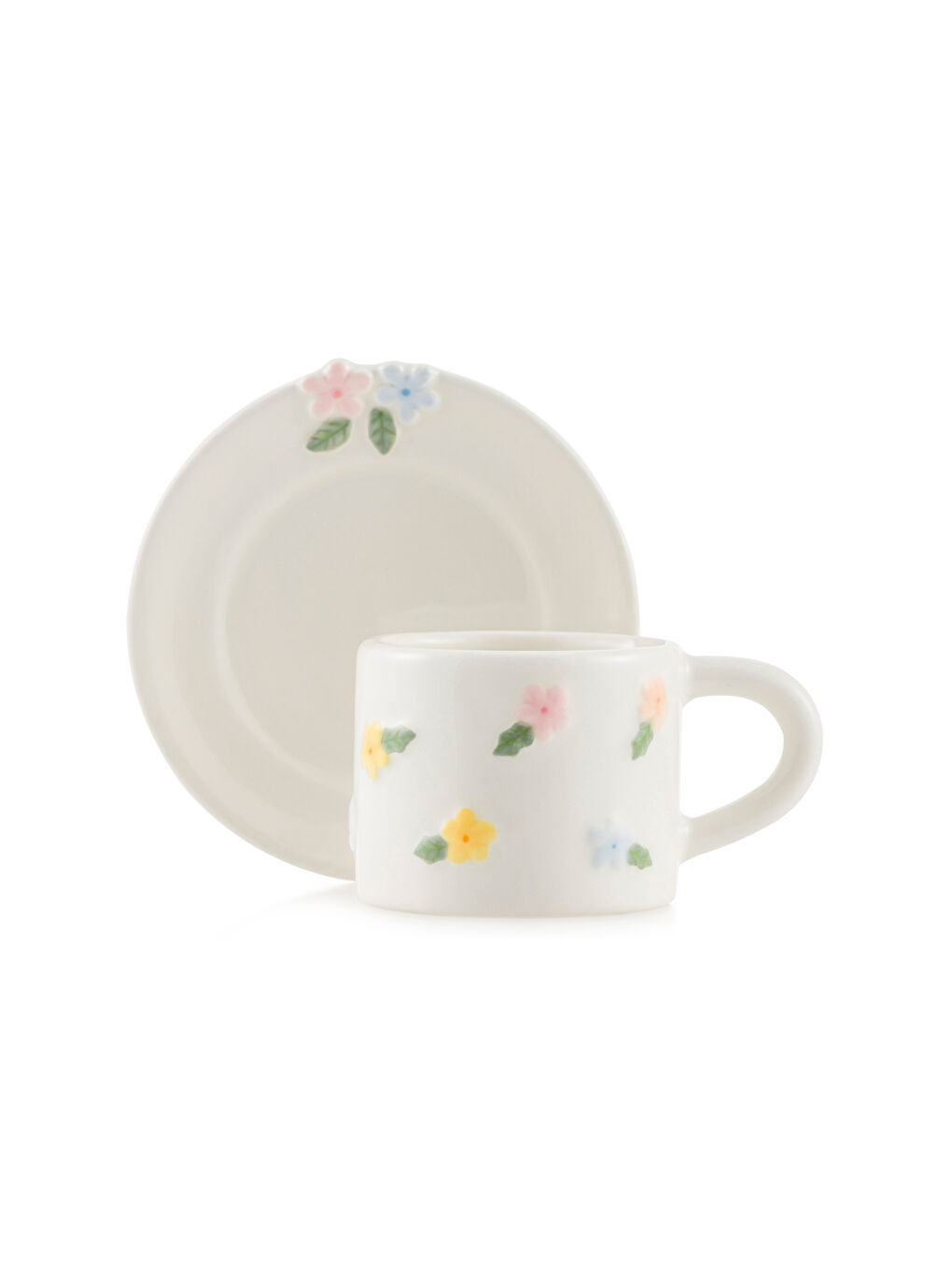 Karışık Baskılı 2 Kişilik Seramik Kahve Fincan Takımı 90 ml-4