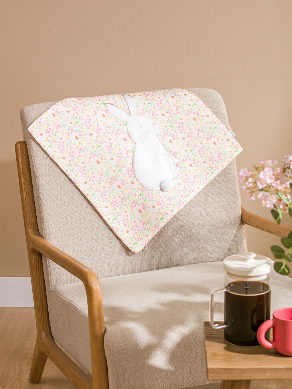 Rabbit Print Pillow Cover 45x45 cm-1