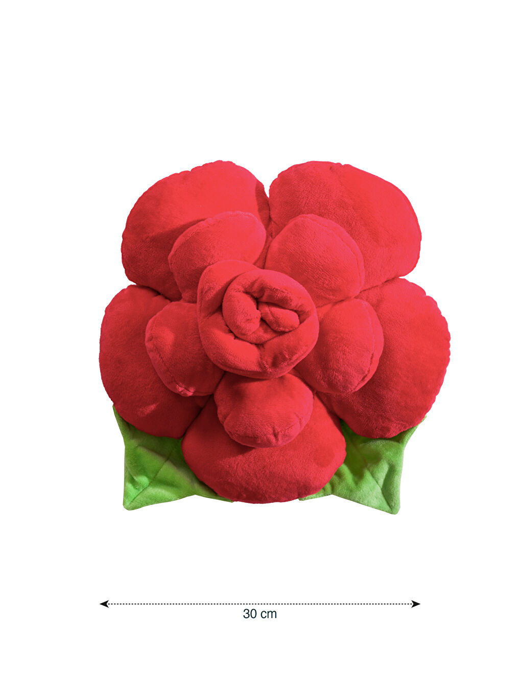 Kırmızı Gül Figürlü Kadife Kırlent-3