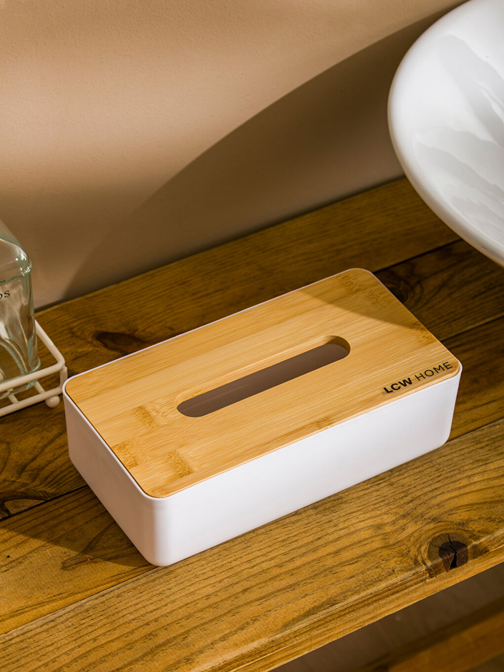 Beyaz Ahşap Peçetelik-1