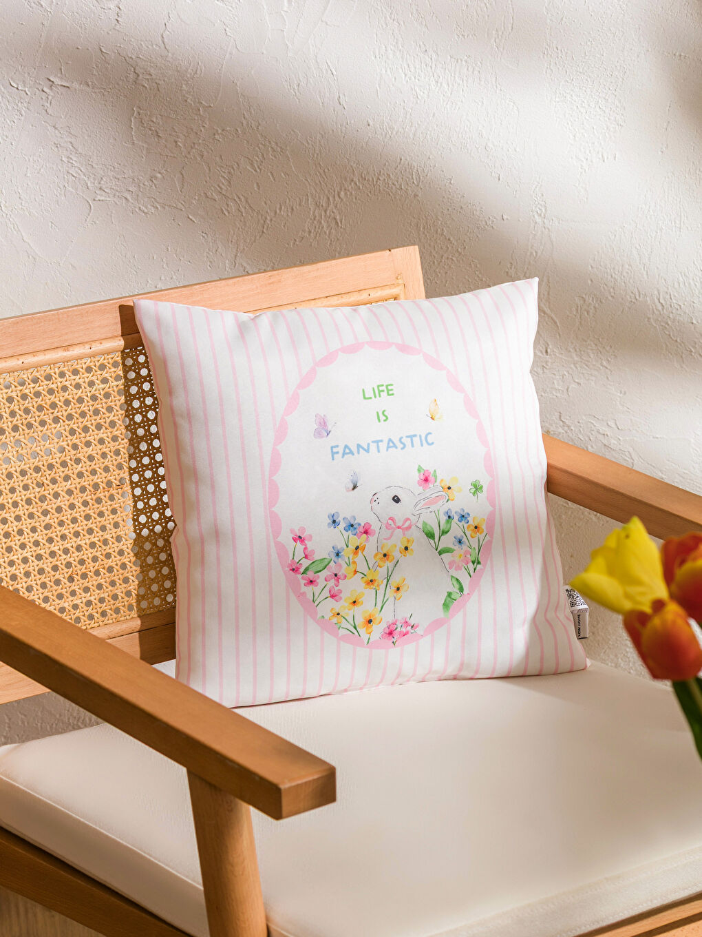 Декоративна подушка з квітковим принтом 45x45 см