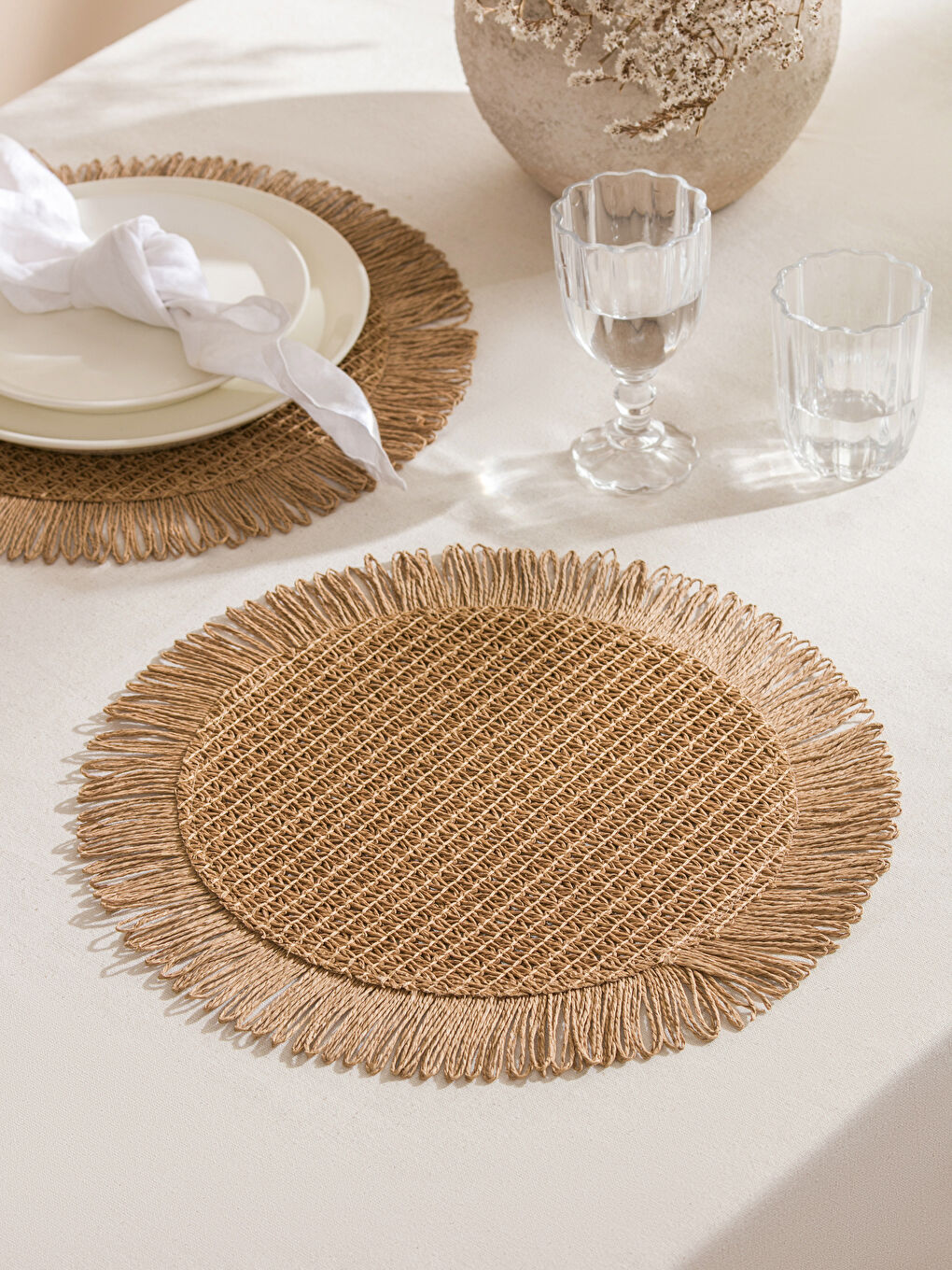 Комплект подтарельников из ротанга, 2 упаковки, 39 см-1