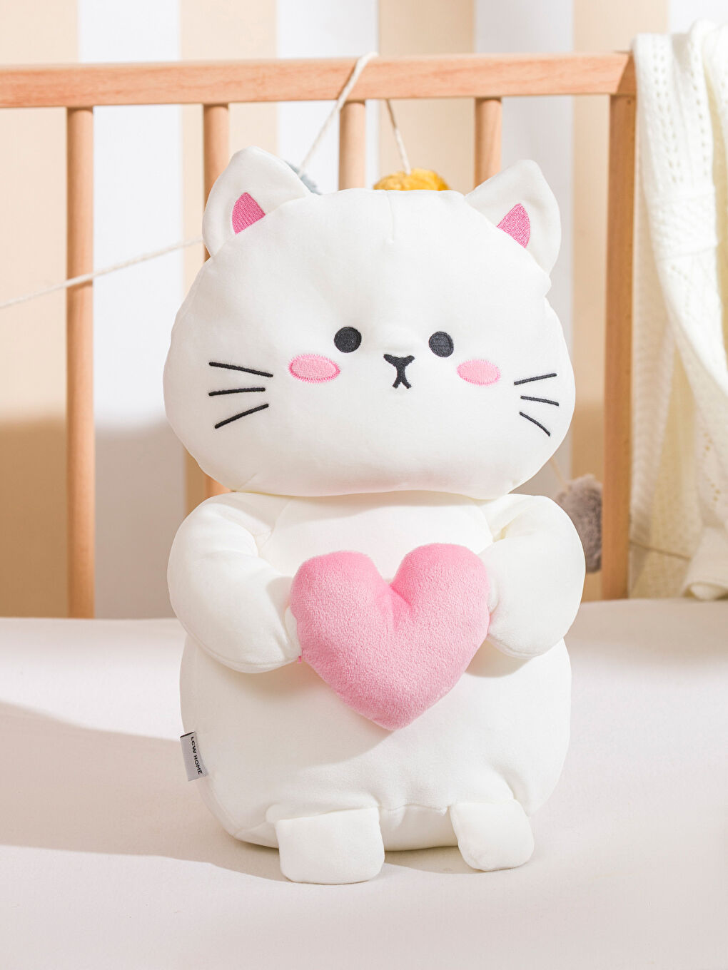 WHITE Baby's Cushion